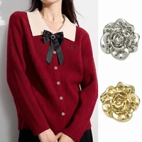 10pcs Luxury 3D Rose Metal Buttons for Dress/Handbag/Shirts/cardigans DIY, 11/14mm Small Buttons Gold Silver Sewing Accessories 1