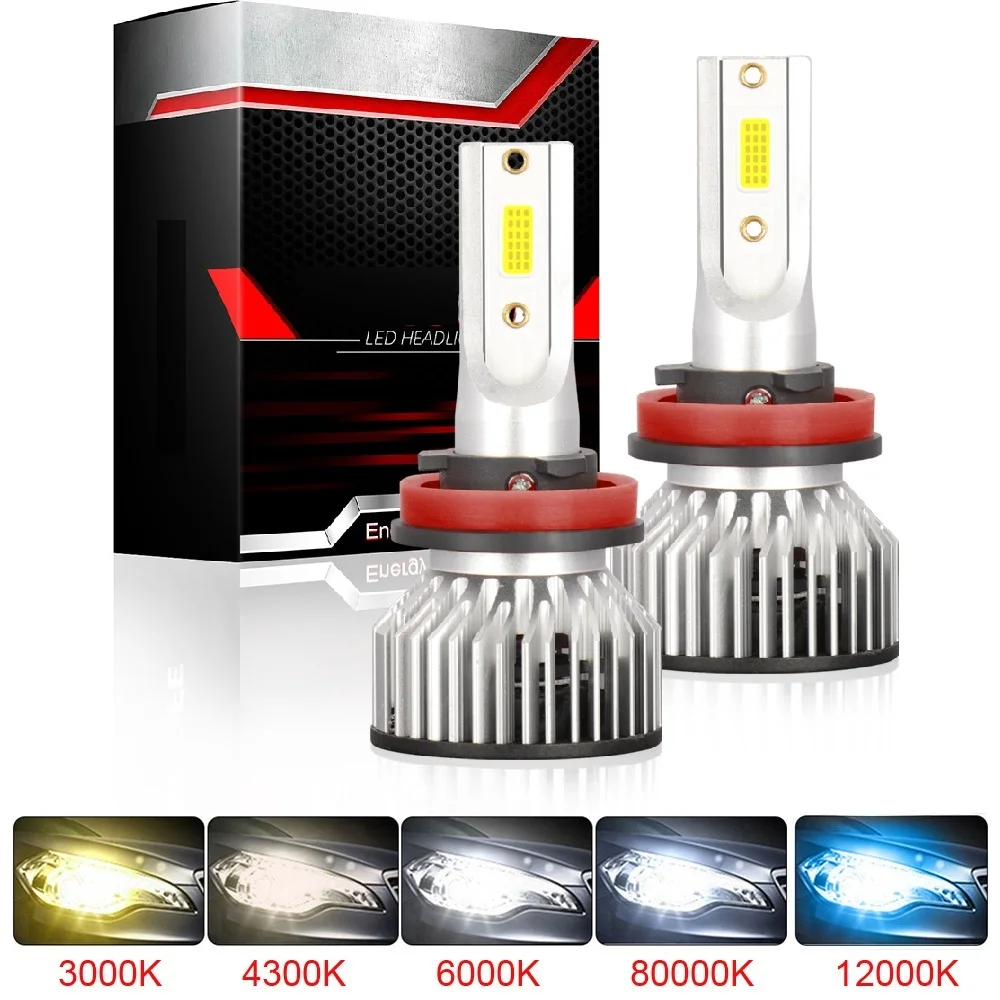 20000LM H7 H4 LED 3000K 4500K 6000K 8000K HB3 HB4 9005 9006 H3 H1 H8 ...