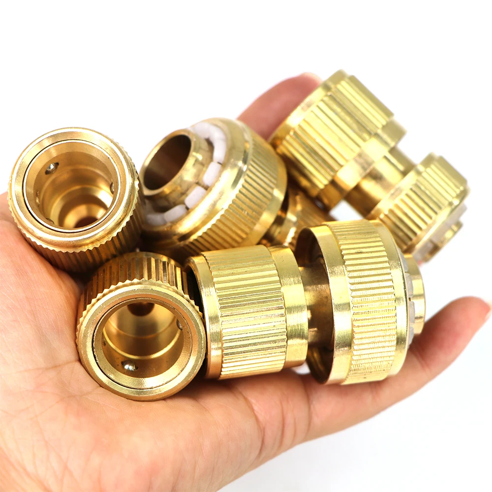 Brass quick connect hose fitting