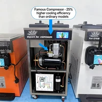 Machine à crème glacée portable commerciale 450W, flexible pour de multiples scénarios, machine à crème glacée molle 5
