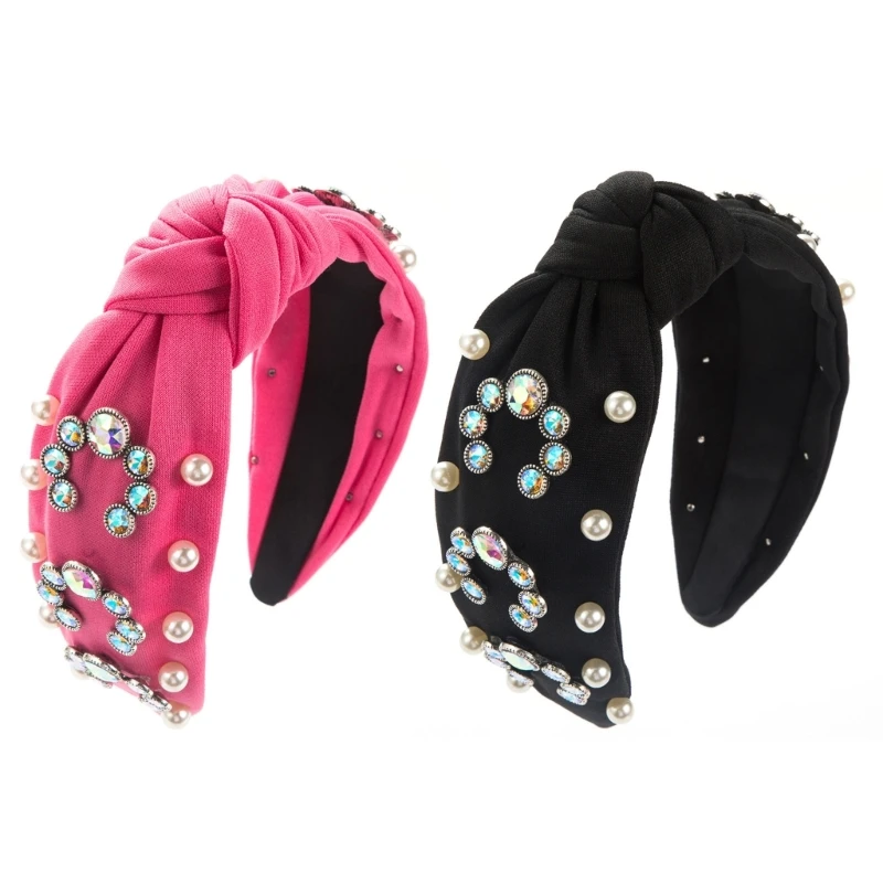 

Широкая повязка на голову с завязками для женщин, повязка на голову в виде тюрбана во французском стиле со стразами и шипами, на