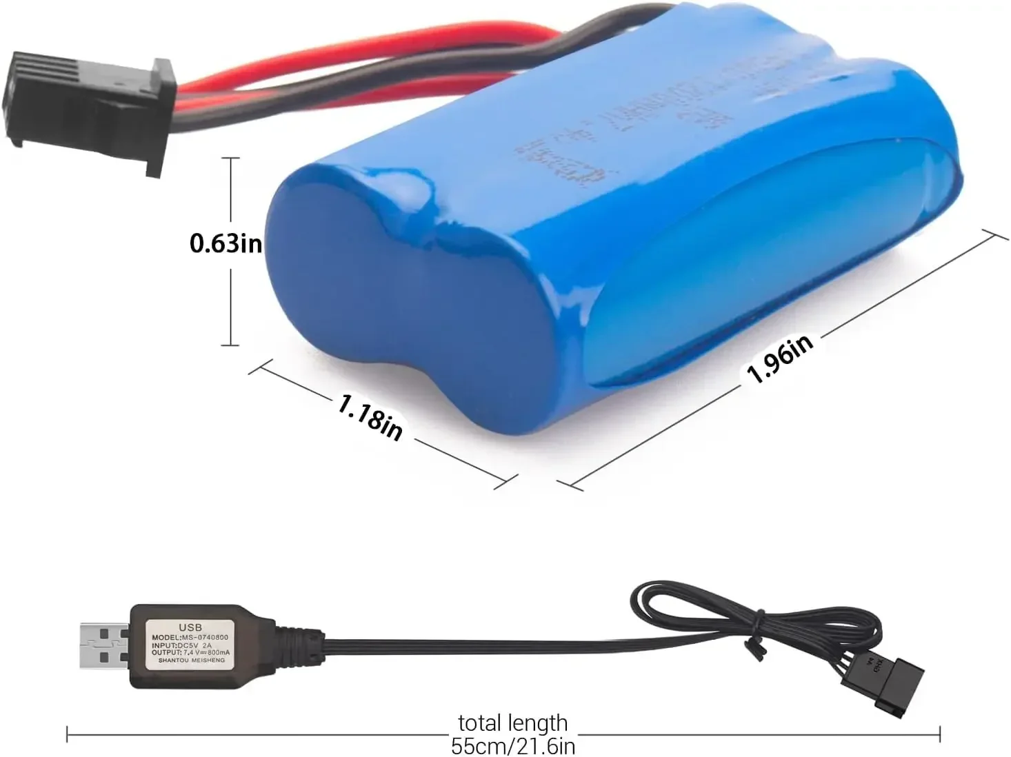 BATTERIA RC 6V 2400mAh Ricaricabile Ni-MH AA con Spina JST per Auto, Barca RC EUR 27,99