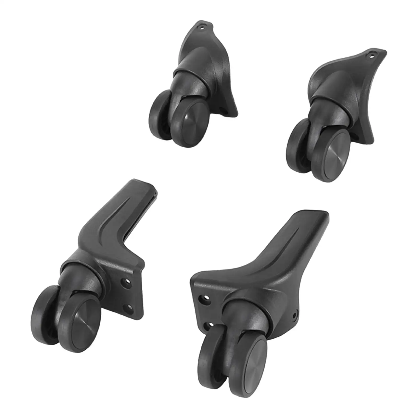 

4x Replacement Luggage Suitcase Wheels Easy Installation Repair Parts Durable Flexible Black Luggage Wheels Swivel Caster Wheels