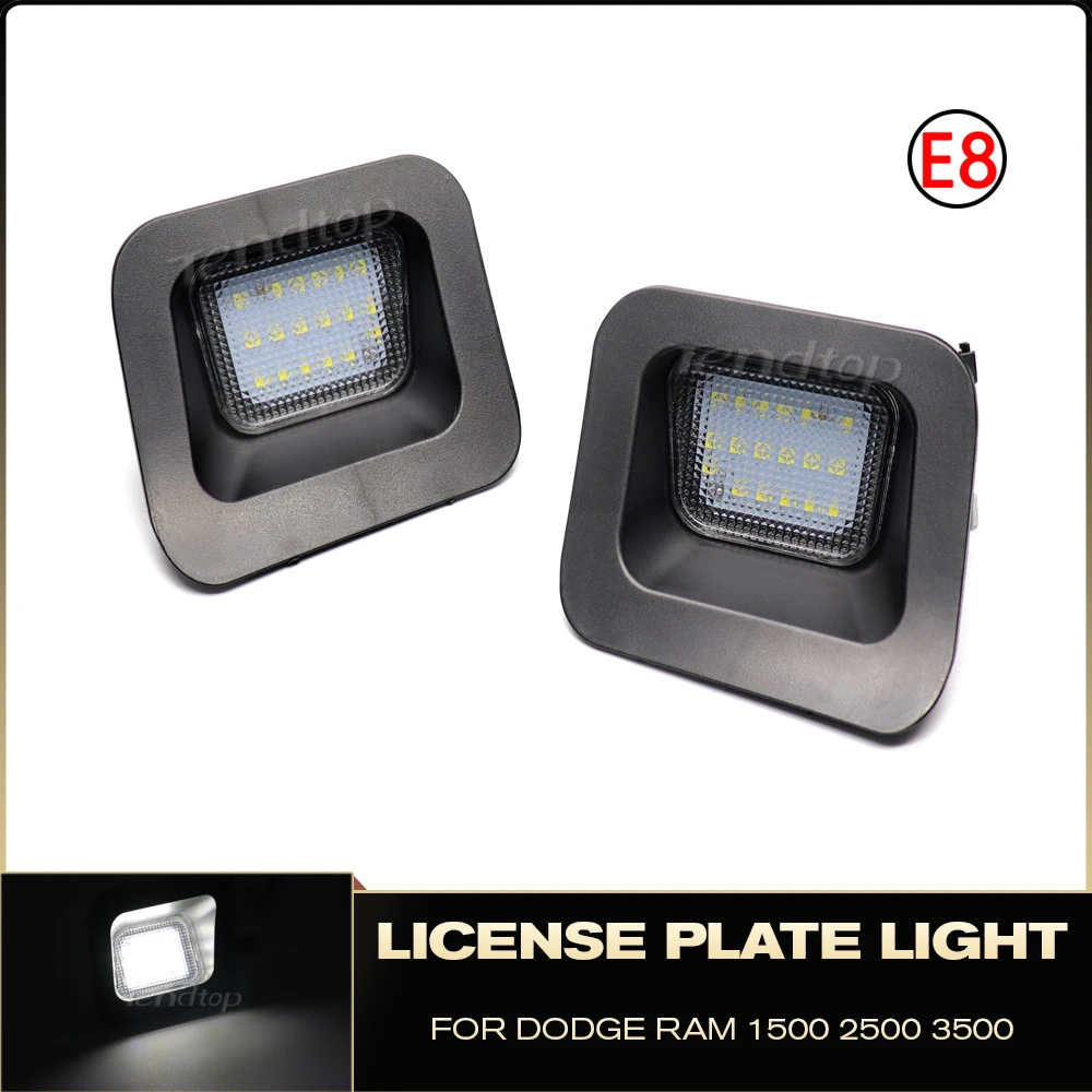 

2pcs Number Plate Light LED License Lamps For 2003-2018 Dodge RAM 1500 2500 3500 Classic 12V Car LED License Plate Light Canbus