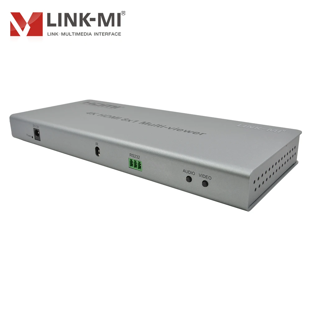 LINK-MI 4K30Hz 8x1 HDMI 멀티 뷰어 지원 원활한 스위칭, RS232 제어, 1080p, 오디오 및 비디오 Superposition 포함