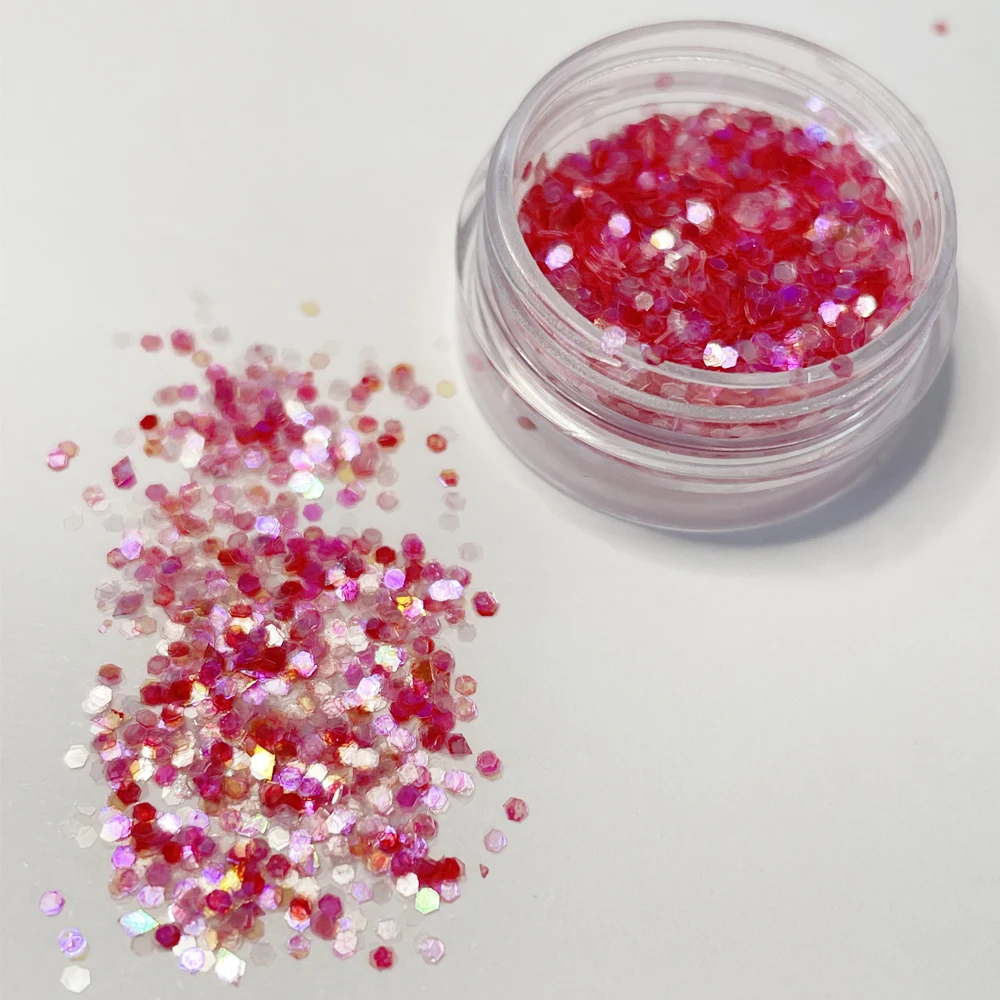 12 Colors Holographic Sequins Glitter Powder for Nails Nail Art Kits 3D Glitter Metallic Shining Flakes Acrylic Powder Decor