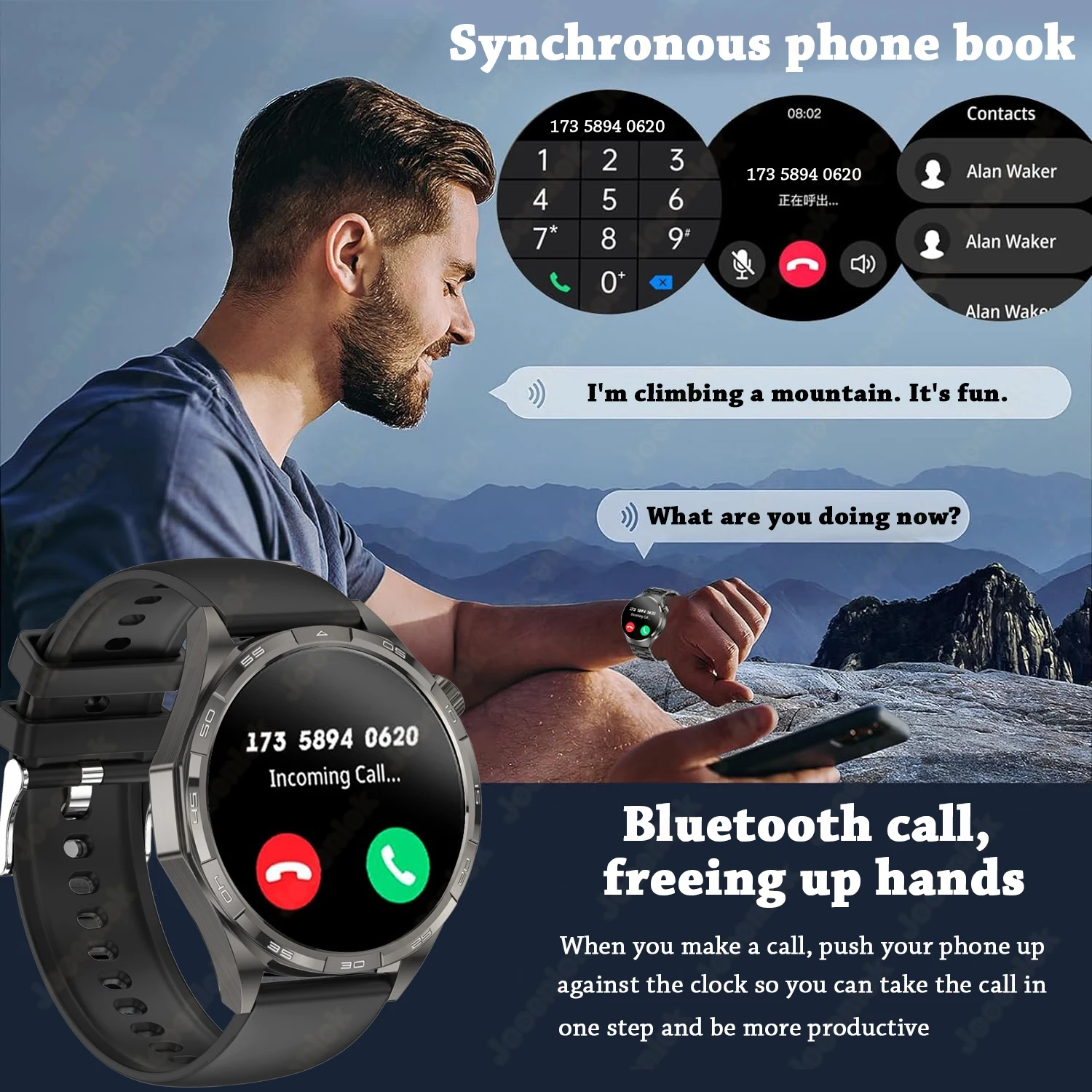 2025 New Watch 6 Pro GPS Compass Smart Watch Men's 360*360 AMOLED Screen NFC Health Monitoring Men Bluetooth Call Smartwaches