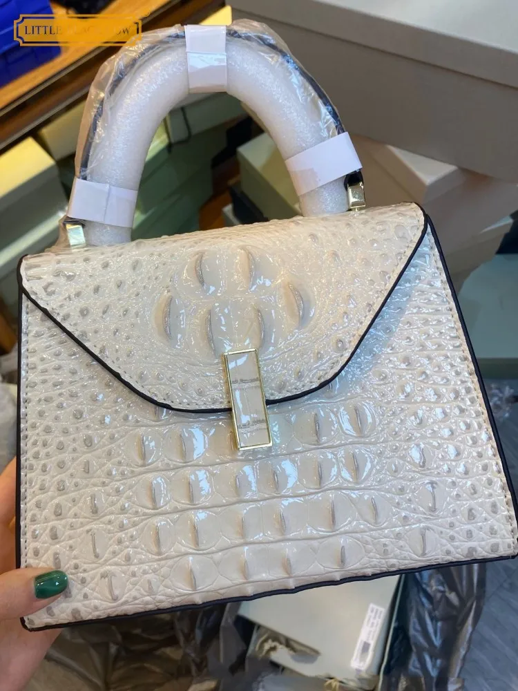 Borsa a mano da donna vintage con patta e risvolto, in pelle crosta, nuova borsa a tracolla di design da donna, a tracolla singola_voghion.com