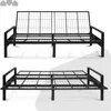 Metal Futon Frame – Space-Saving Modern Futon Frame Full Size - 2 in 1 Design Perfect for Modern Living Spaces (Black) 6