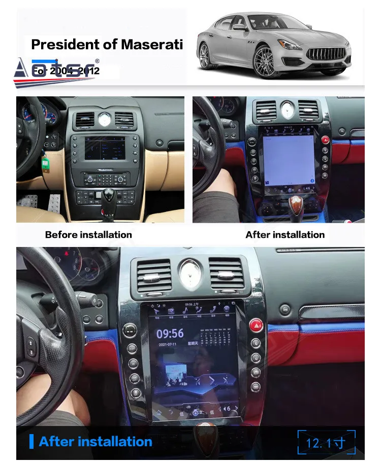 

Tesla Style Android Car Radio DVD Multimedia Player For Maserati Quattroporte 2004-2012 GPS Navig Car Stereo Autoradio Head Unit