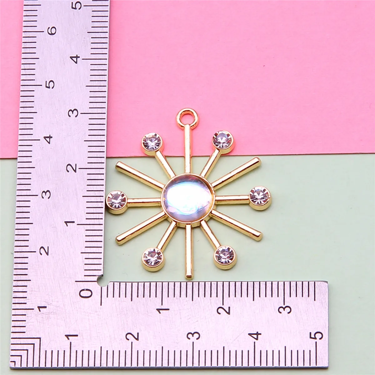 6 Stück Kristall Planet Stern Mond Charms Anhänger für Halsketten Armbänder Ohrringe Handarbeit DIY Handwerk Schmuckherstellung Erkenntnisse – Detail 17