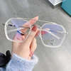 Metal Anti-Blue Light Reading Glasses Men Oversized Square Computer Blue Light Blocking Eyeglasses Finished Hyperopia Eyewear 5