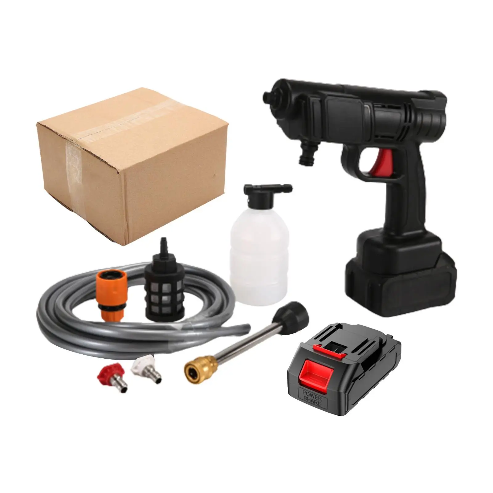 

Water Includes Hose, Extend Rod, Nozzles, Debris Filter High Pressuer Car Washer for Car Detailing Pet Fence