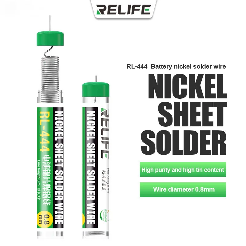 

RELIFE RL-444 Soldering Wire for Phone Battery Metal Board Repair No Need Spot Welding Machine