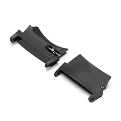 Set of 2 Metal Smartwatch Connectors - 22MM Strap Bracelet Adapters for Oneplus Watch 3 2 2R (Black)