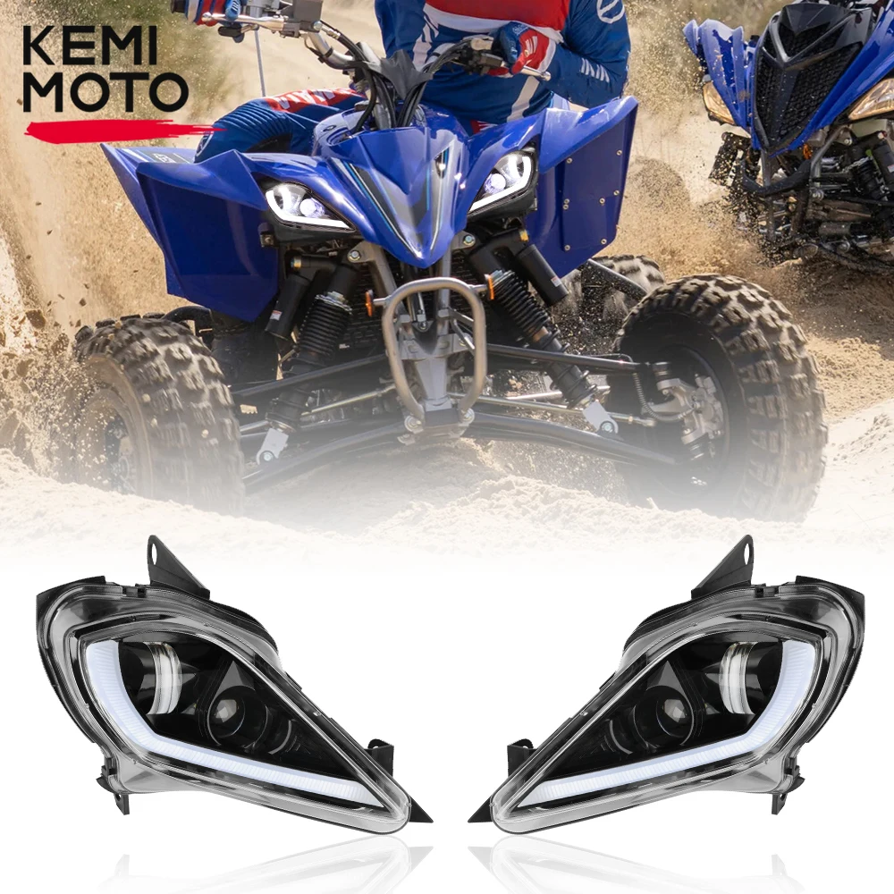 atv led streaming headlight compatible with yamaha raptor 700 700r yfz450 yfz450r 2006 2023 hi lo turn signal switch assembly LED Turn Signal Streaming Headlight Compatible with Yamaha Raptor 700 700R YFZ450 YFZ450R YFZ450X Wolverine 450 350 2006-2023