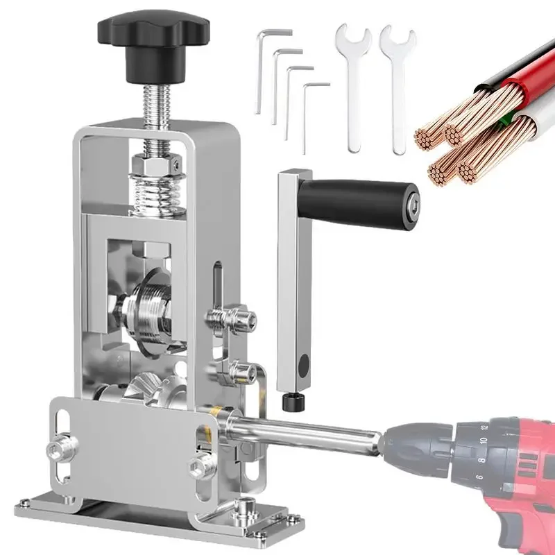 

Manual Wire Stripper Machine Copper Cable Scrap Recycle Alloy Steel Drill Powered Cable Peeling Stripper Machine Wire Peeler
