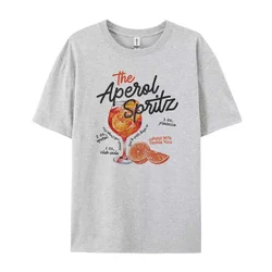Retro Aperol Spritz Graphic Tee - Vintage Unisex Cotton T-Shirt Gift - XXL (GRAY)