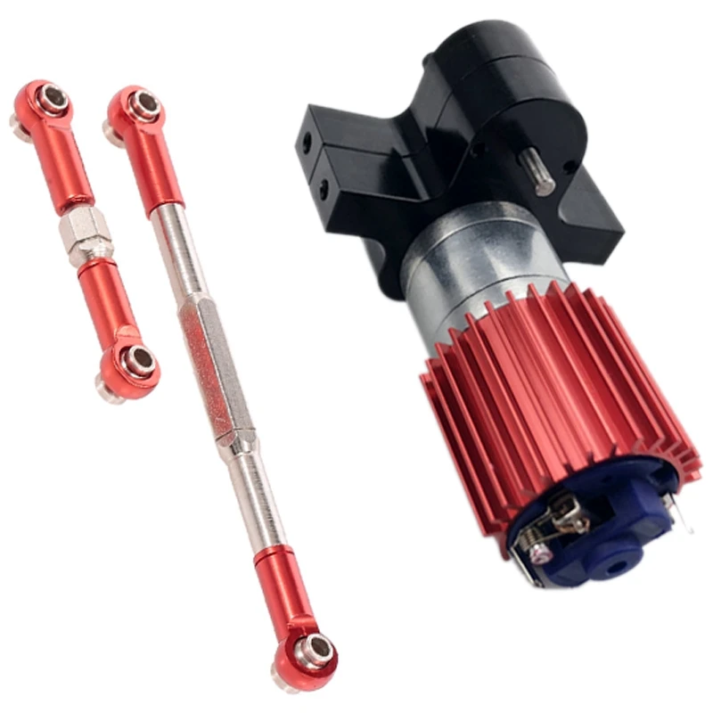 

1 комплект рулевой тяги из алюминиевого сплава и 1 комплект щеточного двигателя 370 + радиатор из сплава, коробка передач со стальными шестернями