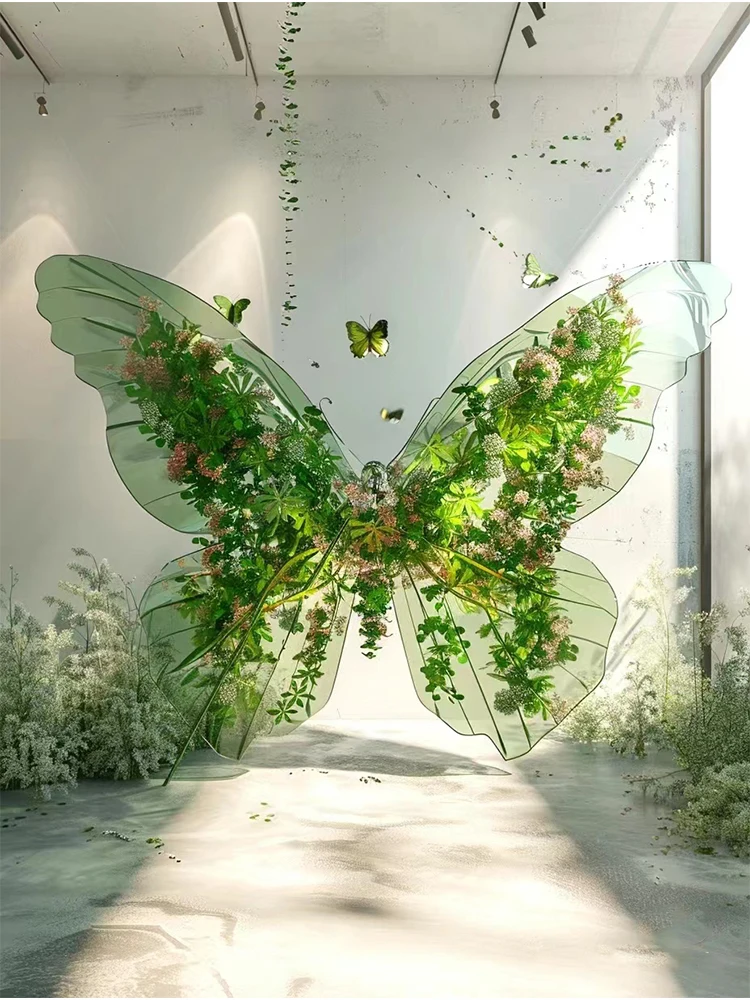 Customize the spring landscape, plant butterflies in green in spring, and decorate the shopping mall window with Meichen device 2