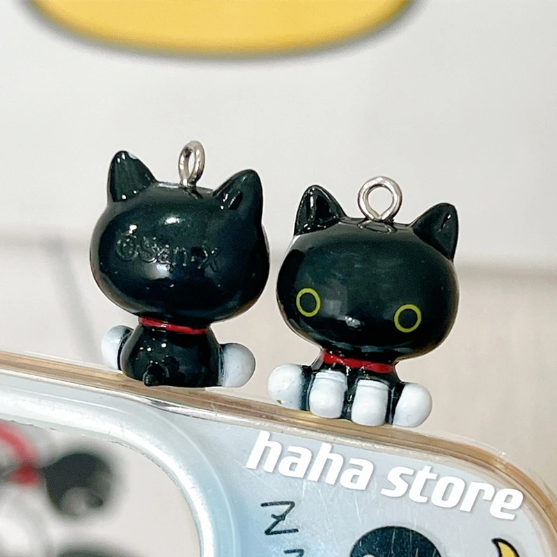 Kutusita Nyanko 검은 고양이 키체인, 귀여운 PVC 미니 키체인, 귀여운 키링