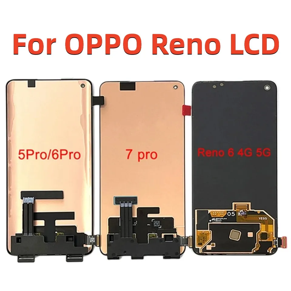 

Оригинал для OPPO Reno 6 4G 5G / Reno7 4G 5G ЖК-дисплей рамка сенсорная панель для Oppo Reno5 Pro 6 Pro 7 Pro