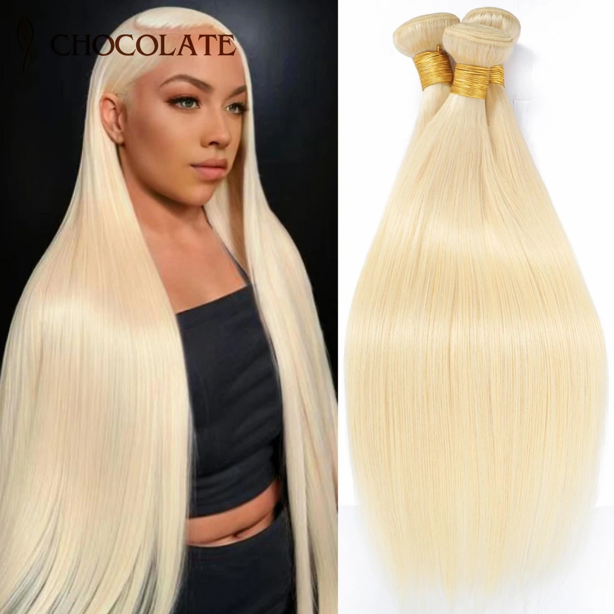 Human Hair Bundles 613 Bundles Straight 100% Unprocessed Brazilian Virgin Human Hair 100g/Bundle