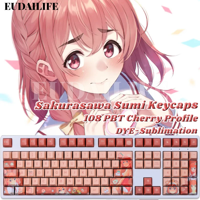 Sakurasawa Sumi 108 клавиши PBT колпачки для клавиатуры для механической клавиатуры