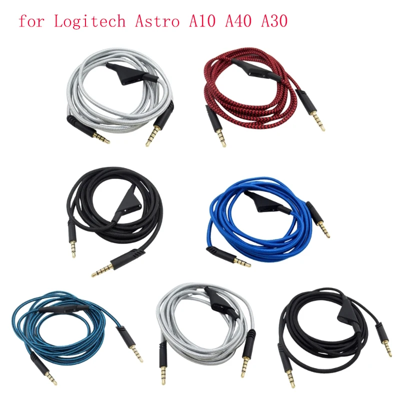 

Сменный кабель для наушников Logitech Astro A10 A40 A30, провод для игровой гарнитуры с линейным управлением громкостью, шнур для наушников