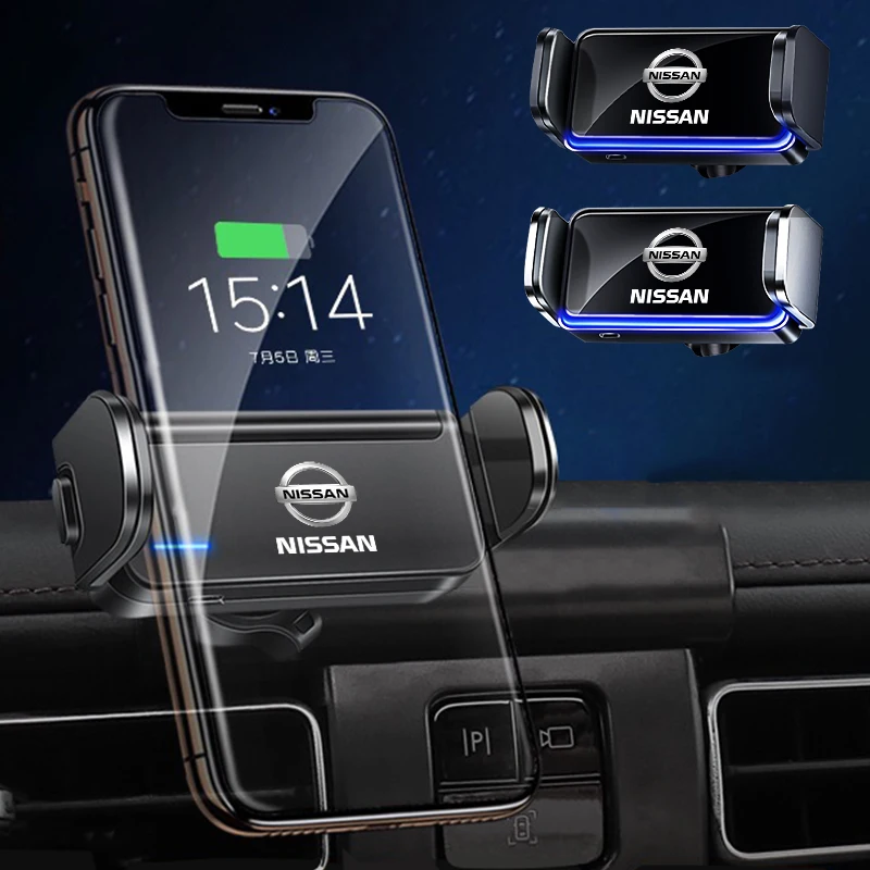 Car Automatic Phone Holder For Nissan GTR GT R R35 370Z Fairlady Z Leaf