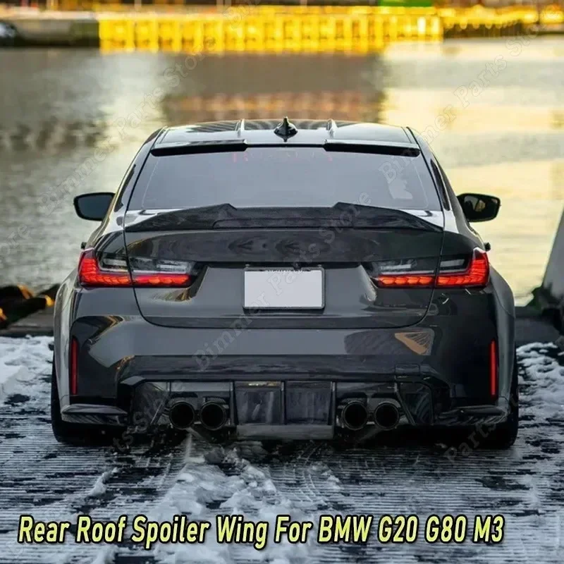 

PSM Style Rear Spoiler Lip Glossy Black Roof Spoiler Tail Wing For BMW 3 Series G20 & G80 M3 4 Door Decoration Exterior Stick