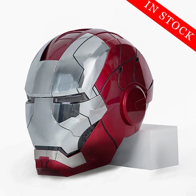 2022 New 1:1 Marvel Iron Man Mk5 Electric Helmet Multi-piece Opening And Closing Helmet Voice Control Eyes Model Adult Toy Gifts 6