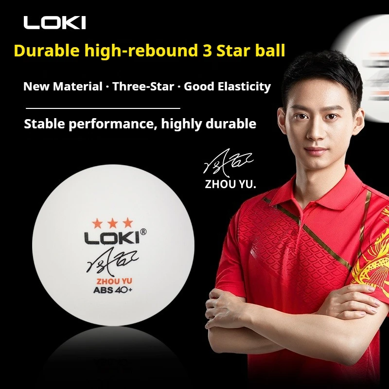 Table Tennis Balls 3 Stars Seamed 40+mm ABS Plastic for Club Training
