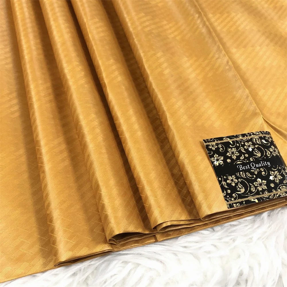 

5 Yards African Bazin Fabric New Jacquard Bazin Fashion Pure Color Bazin Lace Brocade Polyester Bazin 1.6m Width Big Bazin