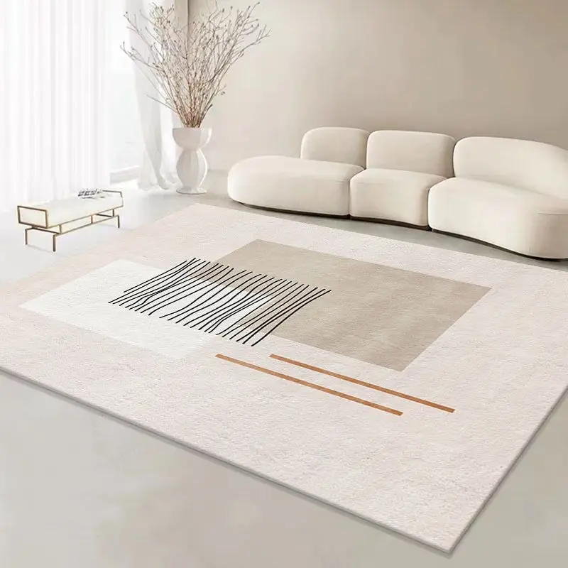 

Wabi-sabi Style Imitation Cashmere Carpets Nordic Living Room Sofas Rugs Large Area Decoration Bedroom Carpet Simple Balcony Rug