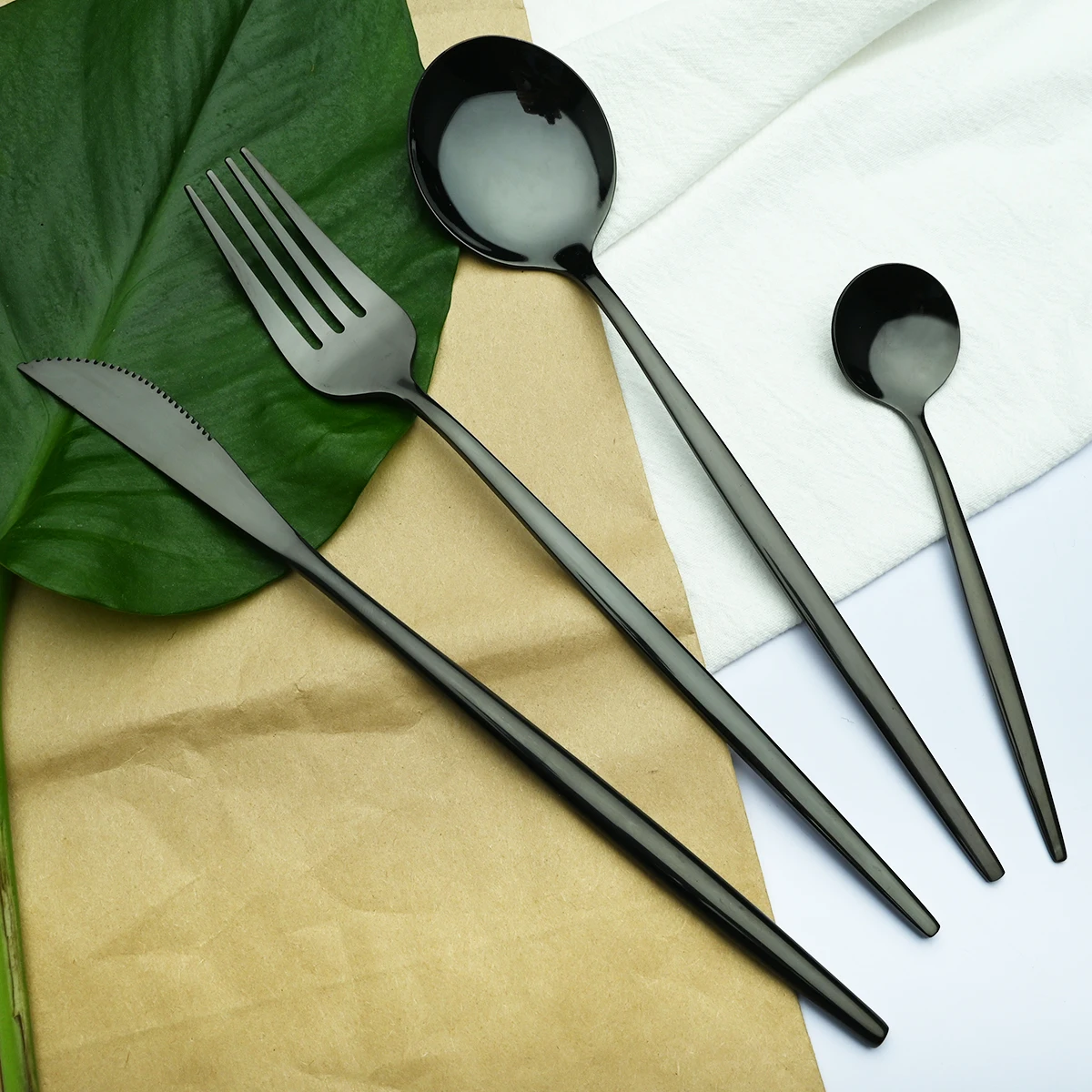 Stainless Steel Dinnerware Flatware Dinner Knife Forks Coffee Spoon Cutlery Set Kitchen Tableware Silverware Set 24Pcs/Set cutlery set western style cutlery set picnic cutlery set stainless steel cutlery set