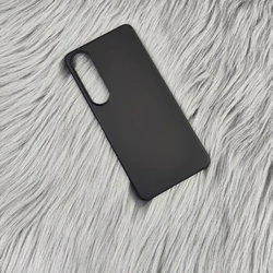 Slim Matte Hard PC Shockproof Phone Case - Solid Color Shell Cover for Sony Xperia 10 III (Black)