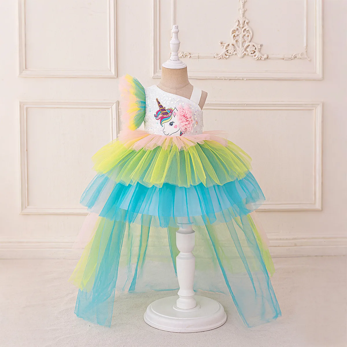 knee length dresses for ladies Nylah Pleated Rainbow A-Line Dress main image 1