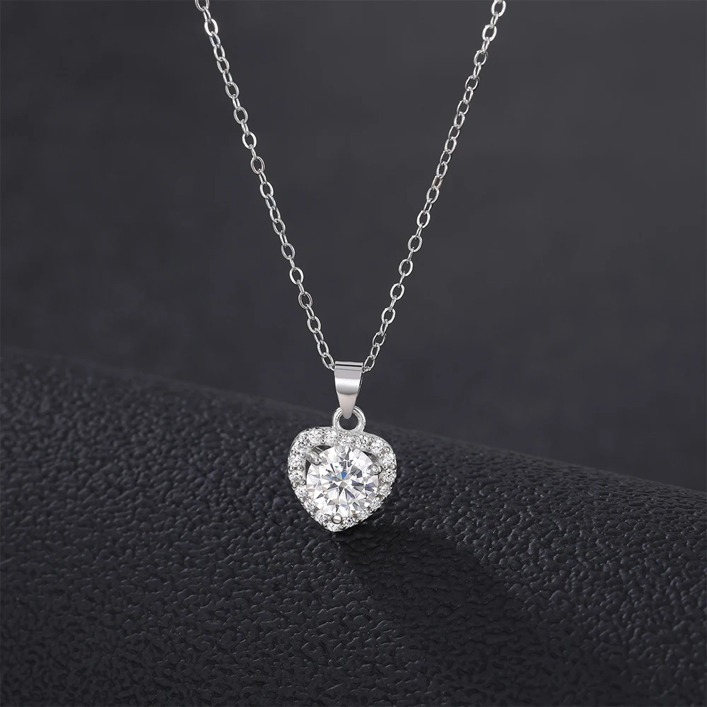 ZILZUFA Collana Donna con Cuore in Argento Sterling 925, Pendente a Cuore Leggero e Lusso, Gioielli Eleganti per Donne e Ragazze, Collana Cuore Regalo San Valentino, Collane Donna Particolari