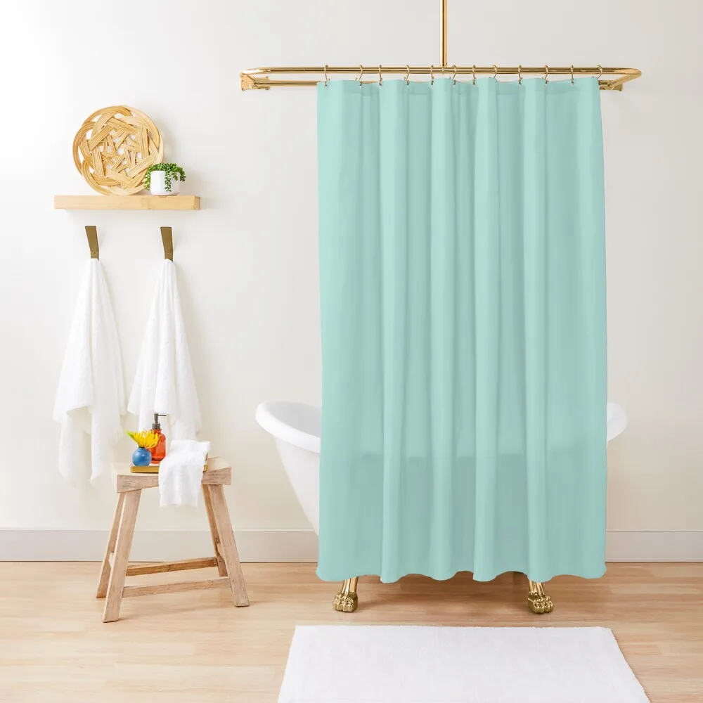 

Minimalist seafoam mint green solid plain modern pattern Shower Curtain In The Bathroom Anime Shower For Bathroom Shower Curtain