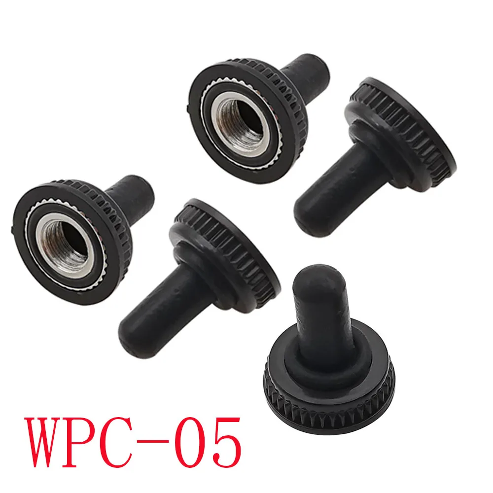 5 Pz 6Mm Interruttore A Levetta Tappo Impermeabile 6 Mm Foro Albero Mini Mts Interruttore A Levetta Tappo Antipolvere Copriscarpe In Gomma Wpc-05 Nero