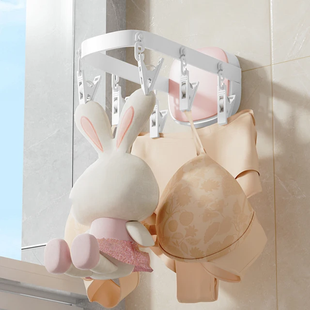 Falra Szerelt Ruhák Szárító Állvány Nincs Fúrómosó Törölközők Bébruhákhoz - Image 4