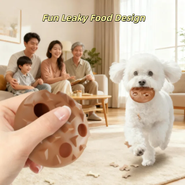 Interactive Chew Toy for Dogs Puppy Teeth Cleaning Molar Bite Resistant Food Dispensing Training Toy for Medium Dogs 2