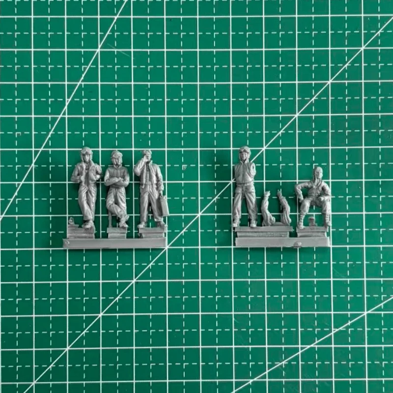 1/72 스케일 다이캐스트 수지 피규어 모델 키트 미국 해군 선원들 휴식을 취하고 있는 모습 5개 피규어 도색되지 않음