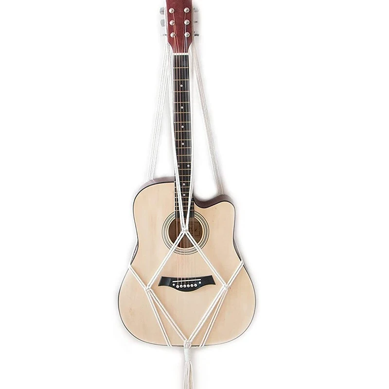 Guitar Storage Mesh Bag, Lace Hanging Frame, Woven Hammock Wall Hanging Frame, Home Decoration, Ukulele Handmade Woven