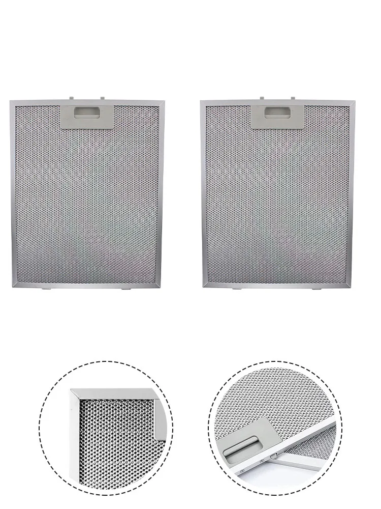 Cooker Hood Filter 1/ 2PCS Range Hood Filter Replacement Ventilation Aluminium Aspirator 26*32CM Cooker Hood Grease Filter Kitchen Extractor