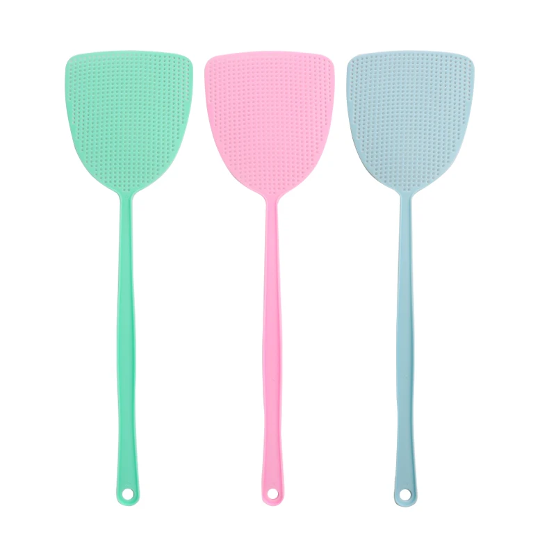 6 Pcs Fly Swatter Long Handle Thickened Plastic Indoor Home Racket Summer Manual Mosquito Killer