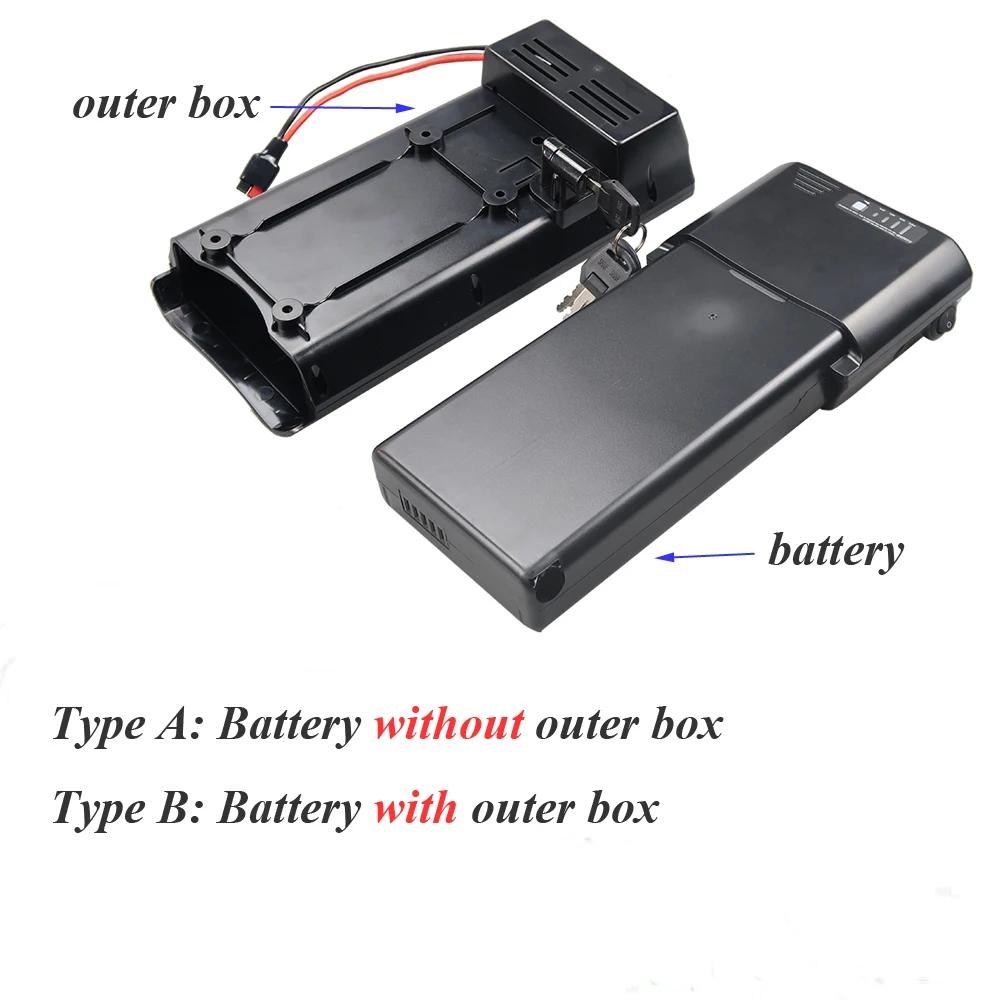 Ebike Battery 36V 9000mAh 9Ah 250W Pfautec Avocado Rear Rack