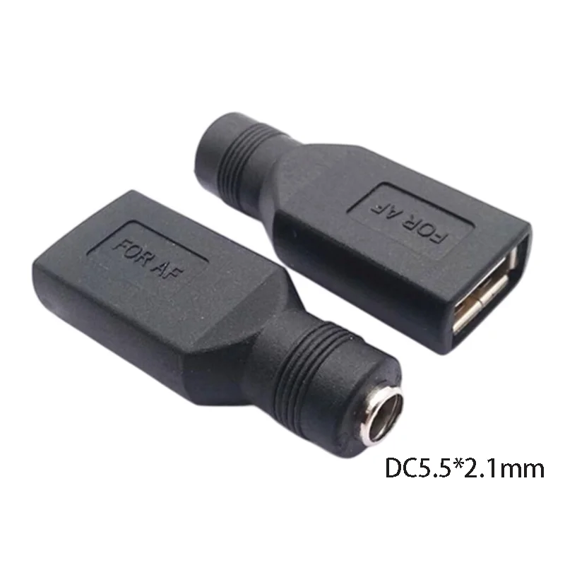USB to DC 암 커넥터 12V DC5.5X2.1 F to USB F 플러그 5V 충전 어댑터 컴퓨터 노트북 PC USB 전원 연장 커넥터