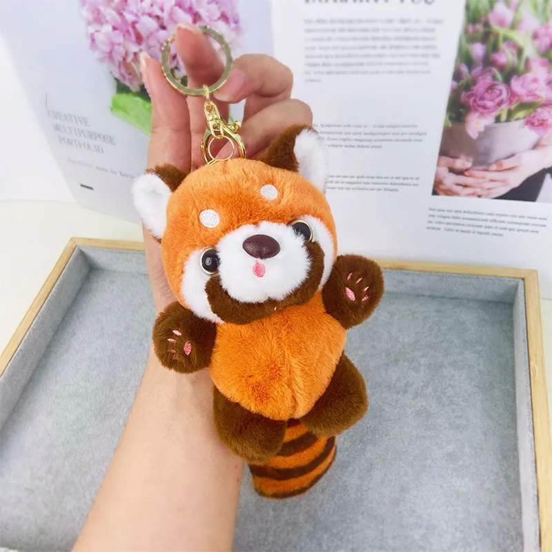 Kids Cute Raccoon Plush Doll Keychain Pendant Fun Zoo Peripheral Doll For Boy And Girl Birthday Gift